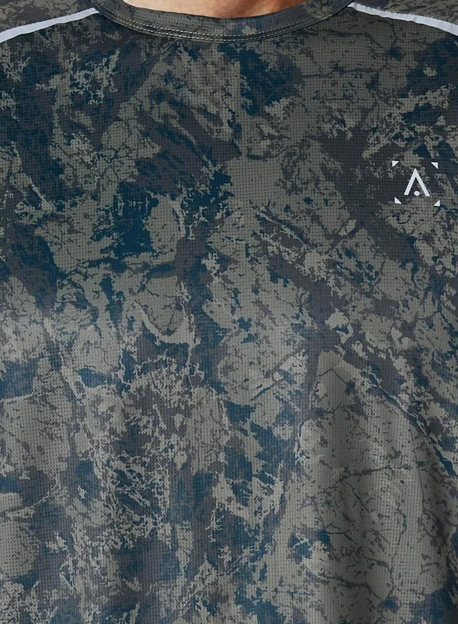 Splash Active  Men Mineral Print Performance T-shirt for Men | Best Price UAE